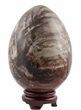Polished Petrified Wood Egg - Colorful #51692-3